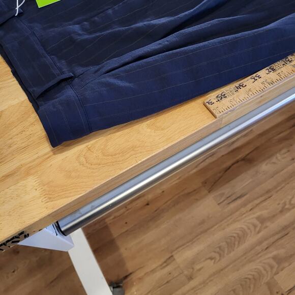 Sam Edelman Laila Pants Pinstripe Elastic Waist Pockets Viscos Nylon Size 16 - Picture 11 of 16